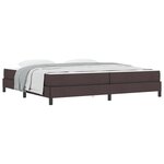 vidaXL Lit à ressorts avec matelas Marron foncé 200 x 200 cm tissu