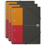 Cahier MEETINGBOOK spirales 160 pages perforées 80g 5x5 21x31 8cm Gris OXFORD