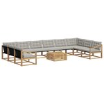 vidaXL Ensemble de canapés d'extérieur 11 Pièces Blanc et gris clair