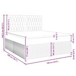 vidaXL Sommier à lattes de lit avec matelas Noir 180x200 cm Tissu
