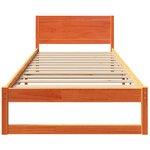vidaXL cadre de lit Marron ciré Bois massif 80 x 200 cm Durable