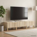 vidaXL Meuble TV Chêne Sonoma 147 x 34 5 x 30 cm Bois d'ingénierie