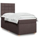 vidaXL Sommier à lattes de lit avec matelas Marron foncé 100x200 cm