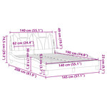 vidaXL Cadre de lit sans matelas marron 140x190 cm similicuir
