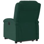 vidaXL Fauteuil de massage inclinable Vert foncé Velours