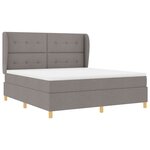 vidaXL Lit à ressorts avec matelas gris foncé 90x190 cm Taupe tissu
