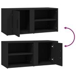vidaXL Meubles TV 2 Pièces Noir 80x31 5x36 cm Bois d'ingénierie