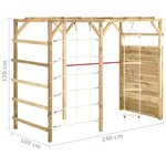 vidaXL Cadre d'escalade 240x100x170 cm Bois de pin imprégné