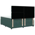 vidaXL Sommier à lattes de lit et matelas Vert foncé 180x200cm Velours