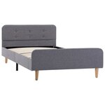 vidaXL Cadre de lit sans matelas gris clair tissu 90x200 cm