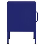 vidaXL Table de chevet Bleu marine 35x35x51 cm Acier