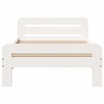 vidaXL Cadre de lit sans matelas blanc 75x190 cm bois de pin massif