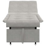 vidaXL Canapé-Lit Gris clair 67 x 194 x 82 cm Tissu en microfibre
