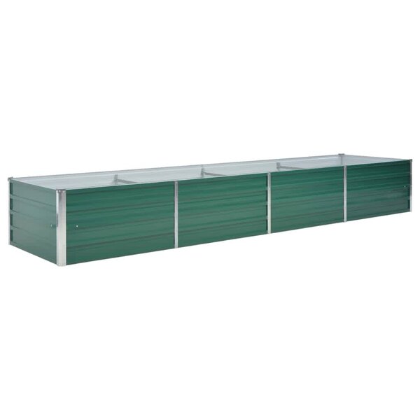 vidaXL Lit surélevé de jardin Acier galvanisé 320x80x45 cm Vert