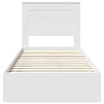vidaXL Lit de Rangement Blanc 90 x 190 cm Bois d'ingénierie