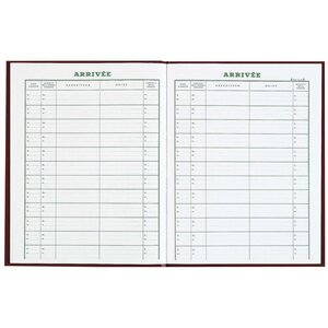 Registre Courrier arrivée - 32 x 24 cm, 160 pages - Rouge