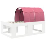 vidaXL Lit avec Tunnel 4 Pièces Blanc et rose Bois d'ingénierie