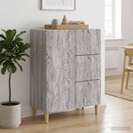 vidaXL Buffet Sonoma gris 66 x 34 5 x 90 cm Bois d'ingénierie