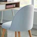 MACARON chaise de salle a manger - Tissu bleu pastel - Scandinave - L 50 x P 50 cm