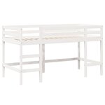 vidaXL Lit superposé et échelle et toit blanc 80x200cm bois pin massif