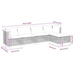 vidaXL Salon de jardin avec coussins 5 Pièces beige résine tressée