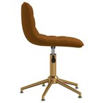 vidaXL Chaise pivotante de salle à manger Marron Velours