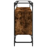 vidaXL Buffet avec dessus en verre chêne fumé bois d'ingénierie