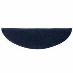 vidaXL Tapis d'escalier autocollants 30 pièces 56 x 17 x 3 cm Bleu marine Demi-rond