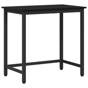 vidaXL table Chêne noir 100 x 50 x 76 5 cm Bois d'ingénierie et acier