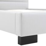 vidaXL Cadre de lit Blanc Similicuir 140 x 200 cm