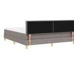vidaXL Lit à ressorts avec matelas & LED Taupe 180x200 cm Tissu