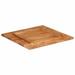 vidaXL Dessus de table bois massif d'acacia 25-27 mm 70x70 cm