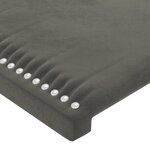 vidaXL Tête de lit à LED Gris foncé 147x16x118/128 cm Velours