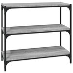 vidaXL Bibliothèque Sonoma gris 80x33x70 5 cm Bois d'ingénierie acier