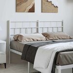 vidaXL Tête de lit métal blanc 135 cm