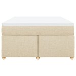 vidaXL Sommier à lattes de lit avec matelas Crème 140x200 cm Tissu