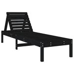 vidaXL Chaises longues lot de 2 noir 199 5x60x74 cm bois massif de pin