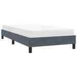 vidaXL Cadre de lit sans matelas gris foncé 90x210 cm velours