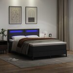 vidaXL Lit à ressorts avec matelas Noir 140 x 190 cm Simili cuir