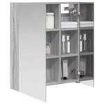 vidaXL Armoire Miroir de Salle de Bain Gris Sonoma 60 x 14 5 x 70 cm