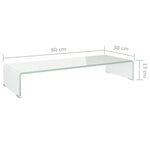 vidaXL Meuble TV/Support pour moniteur 80x30x13 cm verre vert