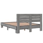 vidaXL Cadre de lit sonoma gris 140x200 cm bois d'ingénierie et métal