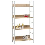 vidaXL Bibliothèque à 4 niveaux chêne 60x27 6x124 5 cm bois ingénierie