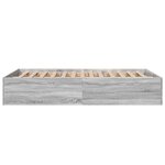 vidaXL Cadre de lit sans matelas sonoma gris 120x200 cm