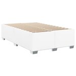 vidaXL Sommier à lattes de lit avec matelas blanc 120x190cm similicuir