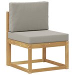 vidaXL Ensemble de canapés d'extérieur 3 Pièce Blanc et gris clair