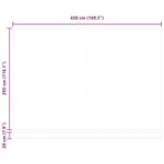 vidaXL Store manuel rétractable avec rayures multicolores LED 450x300 cm