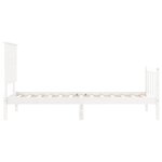 vidaXL Cadre de lit sans matelas blanc 100x200 cm bois de pin massif