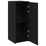vidaXL Armoire de rangement Noir 40x45x103 5 cm Bois d'ingénierie