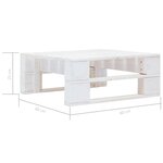 vidaXL Salon de jardin palette 6 Pièces et coussins pin imprégné de blanc